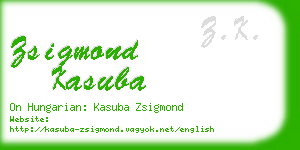 zsigmond kasuba business card